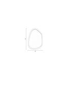 Miroir Langres M noir - 15 x 53 x 165 cm