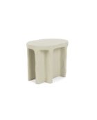 Mesa auxiliar ovalada Born To Be Alive beige - 60 x 45 x 40 cm