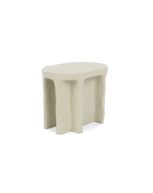 Tavolino ovale Born To Be Alive beige - 60 x 45 x 40 cm