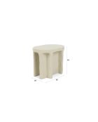 Mesa auxiliar ovalada Born To Be Alive beige - 60 x 45 x 40 cm