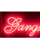 Rote Gangsters-LED-Leuchtreklame, 25 x 120 x 40 cm