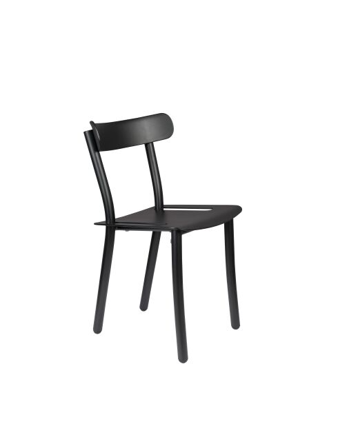 Chaise de jardin Friday noire - 50 x 44 x 79 cm