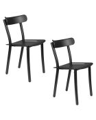 Chaise de jardin Friday noire - 50 x 44 x 79 cm