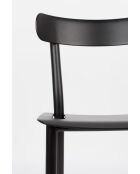 Chaise de jardin Friday noire - 50 x 44 x 79 cm