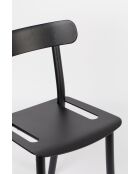 Chaise de jardin Friday noire - 50 x 44 x 79 cm