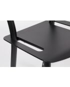 Chaise de jardin Friday noire - 50 x 44 x 79 cm