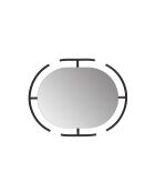 Miroir Emma noir - 70 x 56 x 12 cm