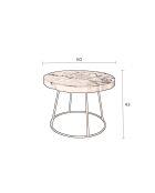 Mesa auxiliar negra Kraton L - 60 x 60 x 43 cm
