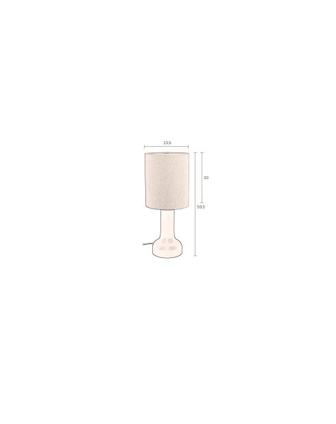 Lámpara de mesa Jones beige - 25 x 25 x 60 cm