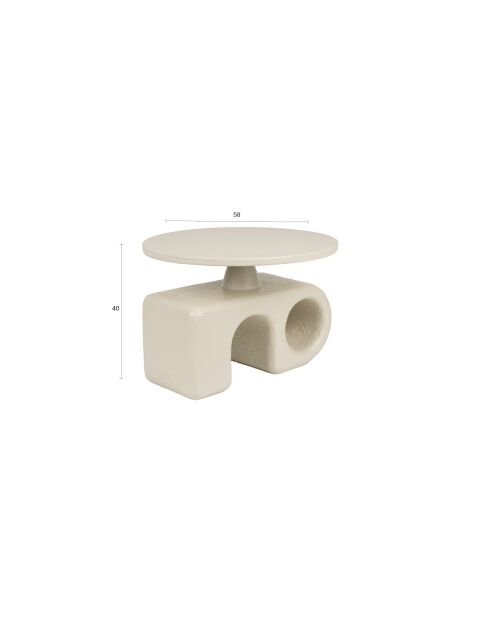 Tavolino Hermit beige - 58 x 58 x 40 cm