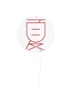 Sya Summer Neon-Wandleuchte, rot, 35 x 35 x 5,5 cm