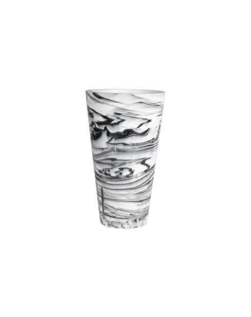 Vase Conic noir et blanc - 17.5 x 17.5 x 29.5 cm