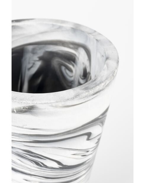 Vase Conic noir et blanc - 17.5 x 17.5 x 29.5 cm