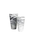 Vase Conic noir et blanc - 17.5 x 17.5 x 29.5 cm