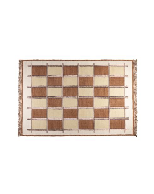 Teppich Gambit in Beige und Terrakotta, 160 x 230 x 1 cm