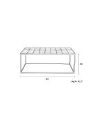 Table basse Glazed noire - 93 x 42.5 x 35.5 cm