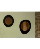 Miroir Aren noir - 47 x 55 x 5 cm