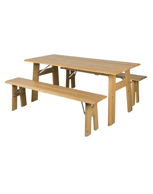 Ensemble de jardin Avenue naturel - 180 x 79 x 75 cm