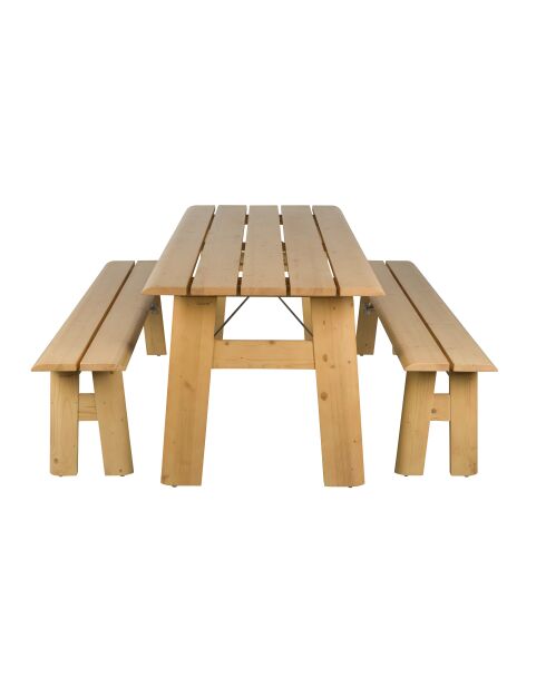 Ensemble de jardin Avenue naturel - 180 x 79 x 75 cm