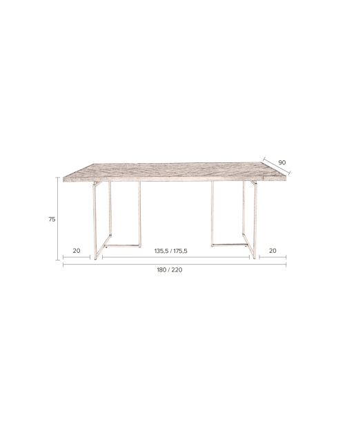 Tavolo da pranzo Class nero - 220 x 90 x 75 cm
