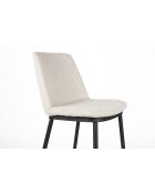 Tabouret de bar Lionel beige - 46 x 51.5 x 95 cm