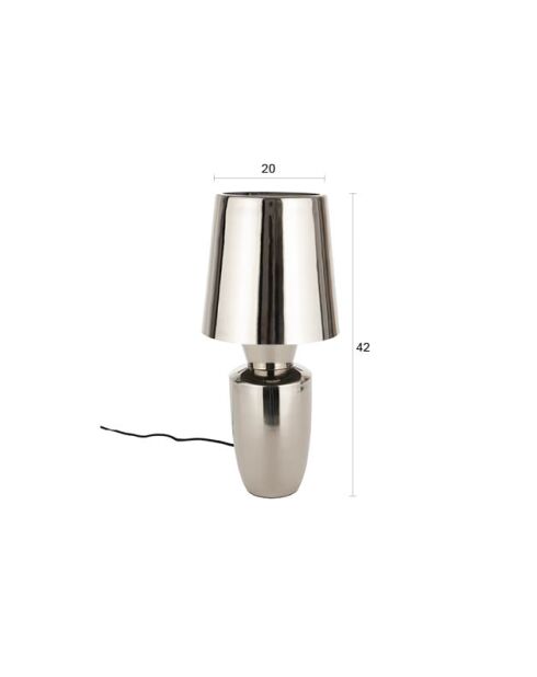 Edle silberne Tischlampe - 20 x 20 x 42 cm