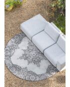 Tapis d'extérieur rond Coventry noir - 280 x 280 x 0.4 cm
