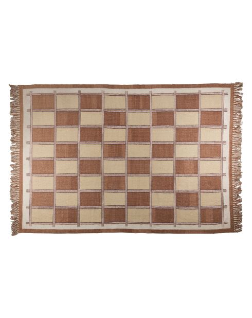 Teppich Gambit in Beige und Terrakotta, 200 x 300 x 1 cm