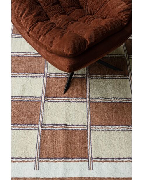 Teppich Gambit in Beige und Terrakotta, 200 x 300 x 1 cm
