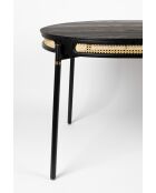 Mesa de comedor Don't Stop The Webbing, negra, 180 x 90 x 76 cm