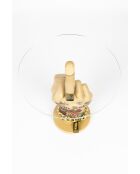 Mesa auxiliar dorada Fother Mucker Love - 40 x 40 x 50 cm