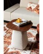 Mesa auxiliar Shelly beige - 48 x 48 x 51,5 cm
