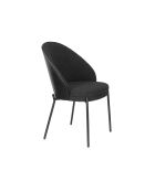 Silla rizada negra Rodin - 56 x 55 x 85 cm