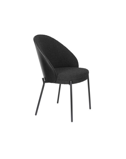 Silla rizada negra Rodin - 56 x 55 x 85 cm