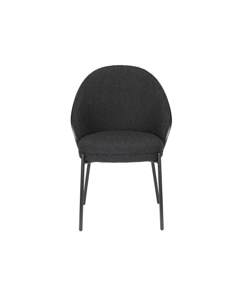 Silla rizada negra Rodin - 56 x 55 x 85 cm