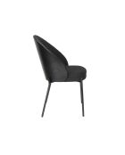 Silla rizada negra Rodin - 56 x 55 x 85 cm
