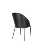 Silla rizada negra Rodin - 56 x 55 x 85 cm