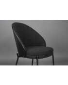 Silla rizada negra Rodin - 56 x 55 x 85 cm
