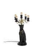 Lampadaire Proudly Crowned Panther noir - 37 x 37 x 62 cm