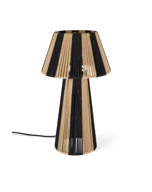 Lámpara de mesa Stripe it up negra - 29 x 29 x 51 cm
