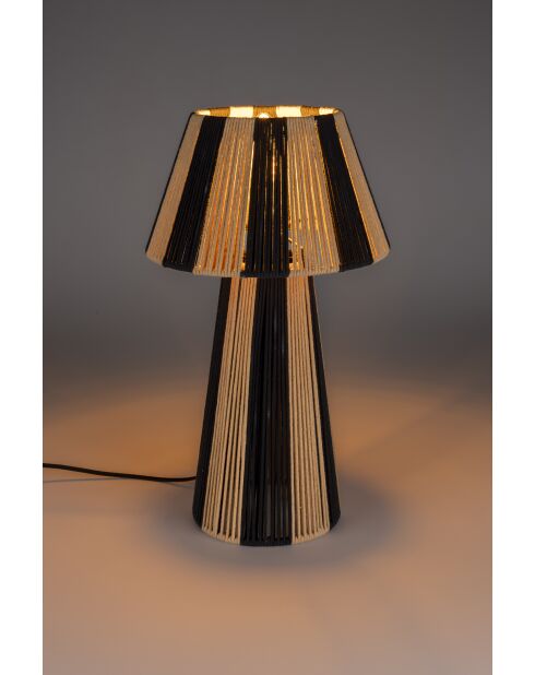 Lámpara de mesa Stripe it up negra - 29 x 29 x 51 cm
