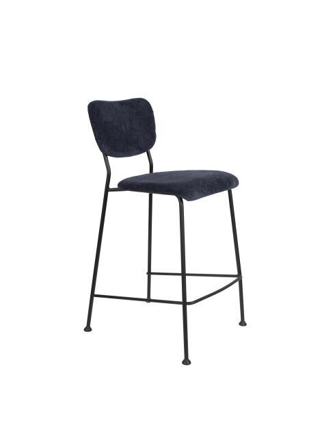 Taburete de bar Benson azul oscuro - 53,5 x 46 x 92 cm
