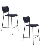 Taburete de bar Benson azul oscuro - 53,5 x 46 x 92 cm
