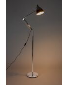 Lámpara de pie Reader plateada - 66 x 25 x 137 cm