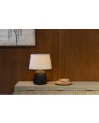 Lampe de table Renzo noire et blanche - 31 x 31 x 42 cm
