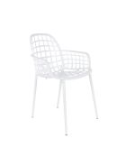 Sillón de jardín Albert Kuip blanco - 59,5 x 59,5 x 82,5 cm