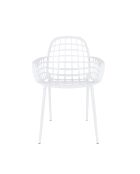 Sillón de jardín Albert Kuip blanco - 59,5 x 59,5 x 82,5 cm