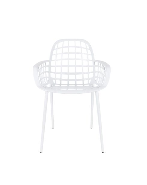 Sillón de jardín Albert Kuip blanco - 59,5 x 59,5 x 82,5 cm