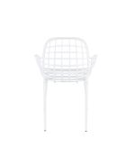 Sillón de jardín Albert Kuip blanco - 59,5 x 59,5 x 82,5 cm
