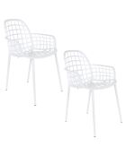 Sillón de jardín Albert Kuip blanco - 59,5 x 59,5 x 82,5 cm